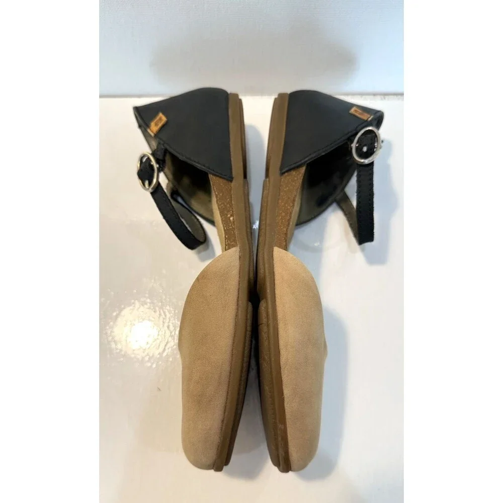 El Naturalista Sandals Women 40 EU Stella Brown Nubuck Slingback Shoes Leather